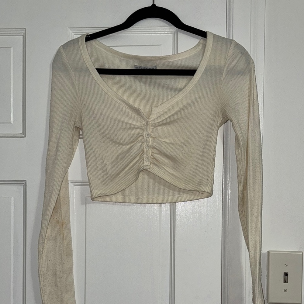 Women's Cream Long Sleeve Top